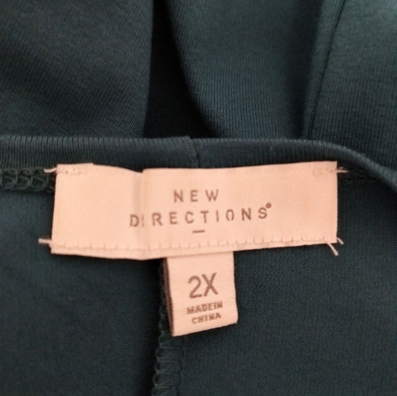 Solid Teal Women's Cardigan / 2X - Picture 2 of 6